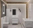 Тумба под раковину Aquanet Nova Lite 2.0 60 346336 цвет Белый глянец