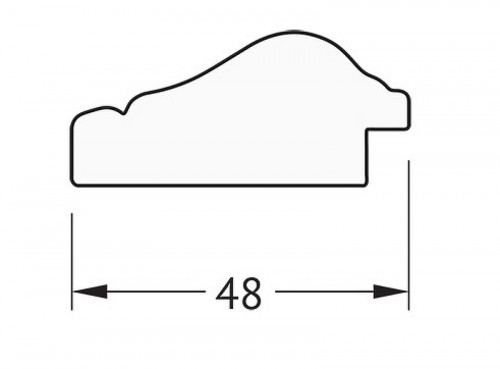 Зеркало Evoform Definite 49х39 BY 1343 в багетной раме - Алебастр 48 мм