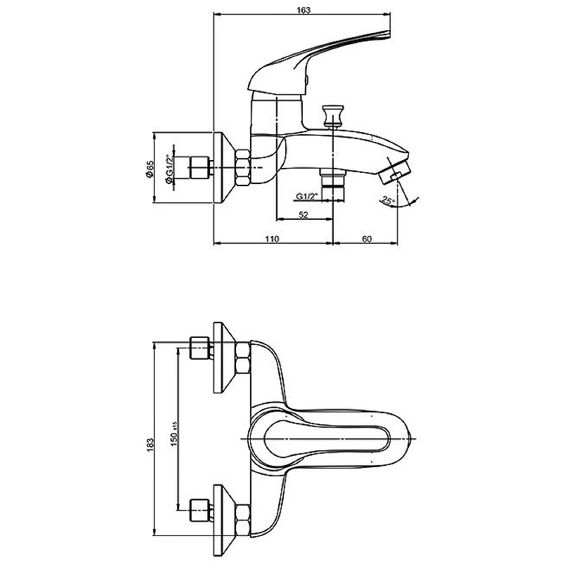 Смеситель для ванны Paini Trento TRCR111LMKM Хром