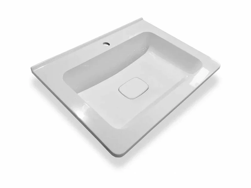 Тумба с раковиной Эстет Kare Luxe 60 ФР-00007074 подвесная Белая МДФ / ЛДСП