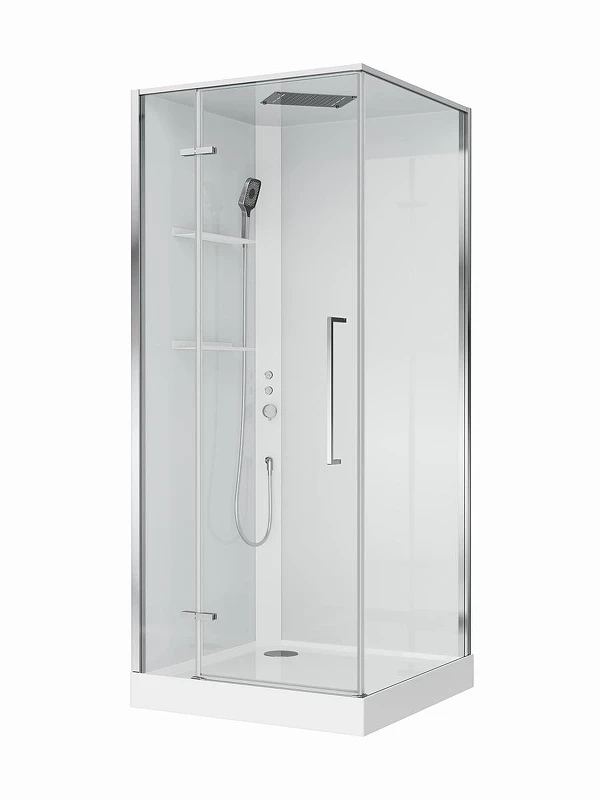 Душевая кабина BelBagno Uno 90х90 L UNO-CAB-A-1-90-C-Cr-Bi-TOP-L без гидромассажа