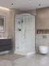Душевая кабина BelBagno Uno 90х90 L UNO-CAB-A-1-90-C-Cr-Bi-TOP-L без гидромассажа
