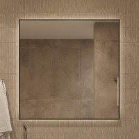 Зеркало DIWO Элиста 100 ЗЛП1739 с подсветкой цвет Черный с бесконтактным выключателем