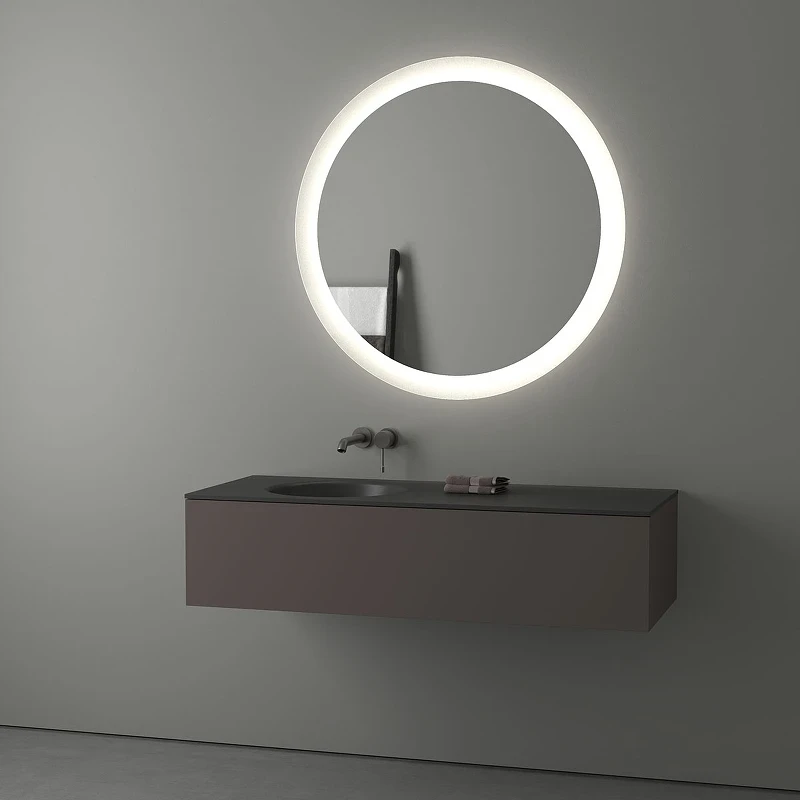 Зеркало Evoform Ledshine d100 BY 2527 с подсветкой 25.5 W - без выключателя - нейтральный белый свет стекло