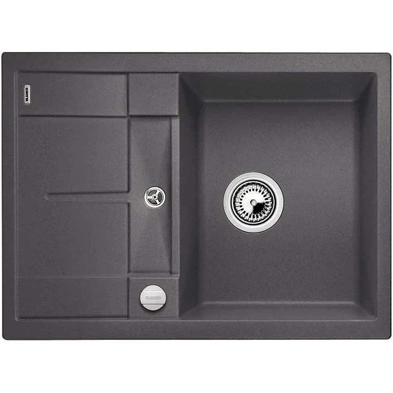 Кухонная мойка Blanco Metra 45S Compact 519573 Темная скала искусственный камень (литьевой мрамор) встраиваемая сверху, встраиваемая снизу