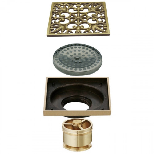 Трап для душа Veragio Canyon VR.CAN-2047.BR с решеткой Бронза