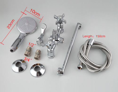 Смеситель для ванны Frap H24 F2124 универсальный Хром латунь на стену