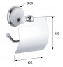 Держатель туалетной бумаги Remer Epoca EP60CR с крышкой цвет Хром
