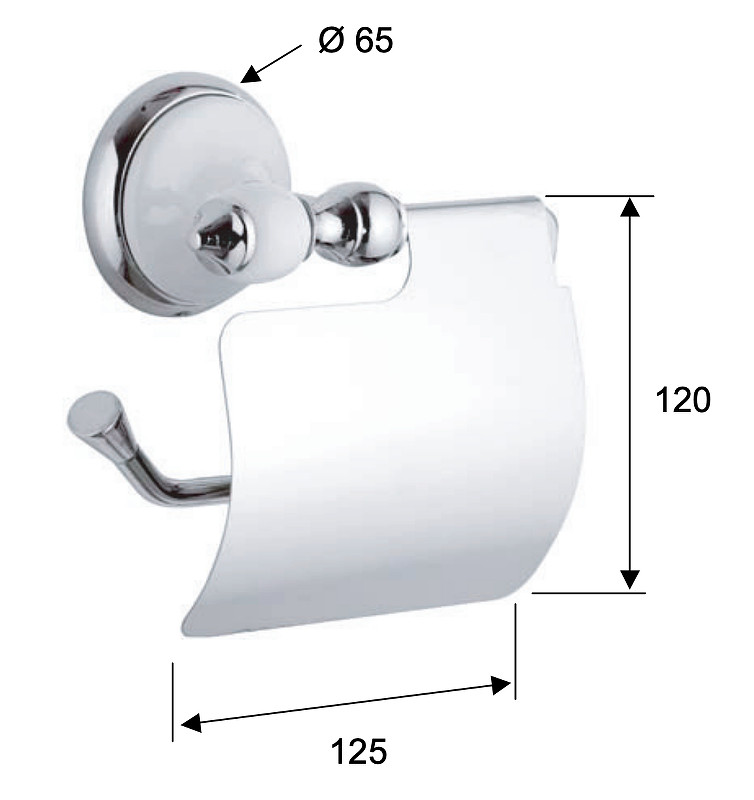 Держатель туалетной бумаги Remer Epoca EP60CR с крышкой цвет Хром