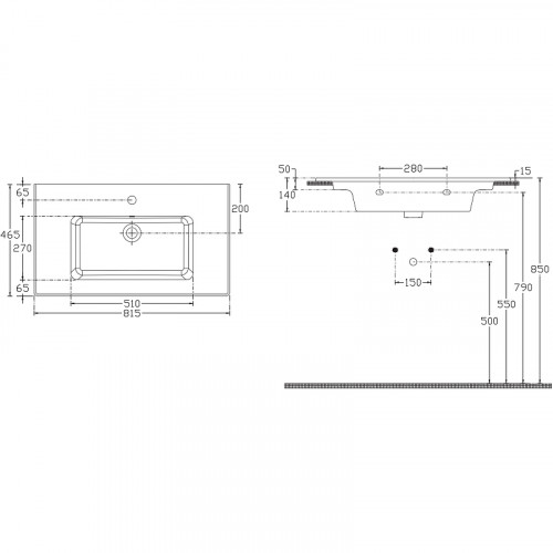 Тумба под раковину Aquanet Алвита New 80 277517 подвесная Дуб Веллингтон МДФ / ЛДСП
