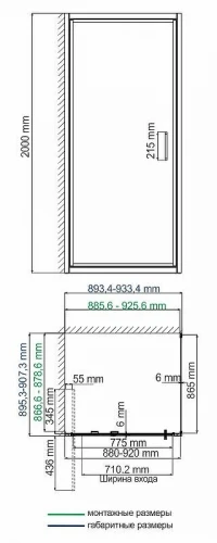Душевой уголок WasserKRAFT Salm 90x90 27I03 профиль Хром стекло прозрачное
