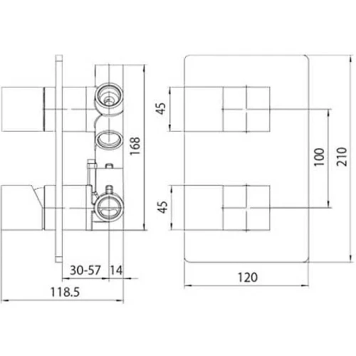 Смеситель для душа Bossini Cube Z00062.030+Z00130 цвет Хром
