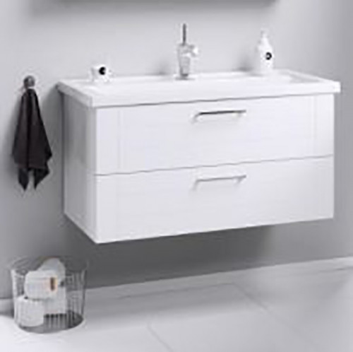 Тумба под раковину Aqwella Манчестер 80 MAN01082 подвесная Белый глянец МДФ / ЛДСП