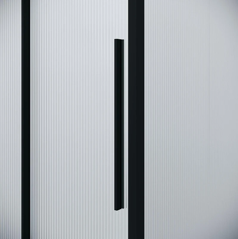 Душевая дверь Niagara Nova 110 L NG-84-L11FHB профиль Черный матовый стекло рифленое