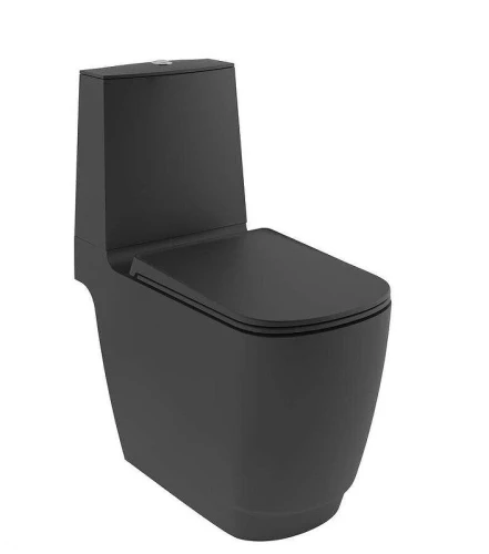 Унитаз-компакт Kludi Resa S 27WCB0139 цвет Черный матовый без бачка и сиденья