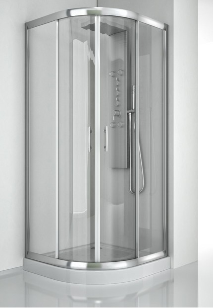 Душевой уголок Aquanet Alfa NAA2142 100x100 профиль Хром стекло прозрачное