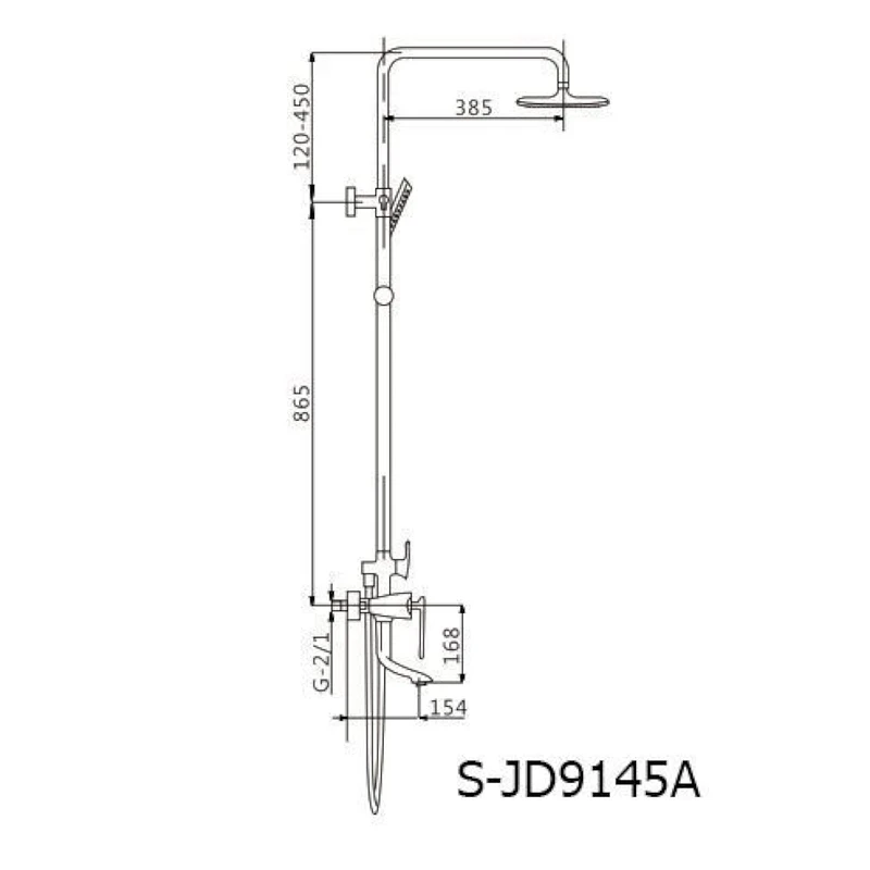 Душевая система Savol S-JD9145A цвет Хром