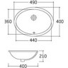 Раковина Bronze de Luxe 50 1707 Белая фаянс встраиваемый