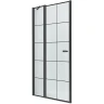 Душевая дверь New Trendy New Soleo Black 90 L D-0279A профиль Черный стекло прозрачное
