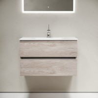Тумба под раковину Sancos Urban 80 UR80EG подвесная Дуб Галифакс натуральный МДФ / ЛДСП