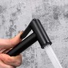 Гигиенический душ со смесителем Gappo G7288-6 с термостатом Черный матовый латунь встраиваемый