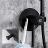 Гигиенический душ со смесителем Gappo G7288-6 с термостатом Черный матовый латунь встраиваемый