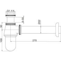 Сифон для раковины Webert AC0021010 Золото