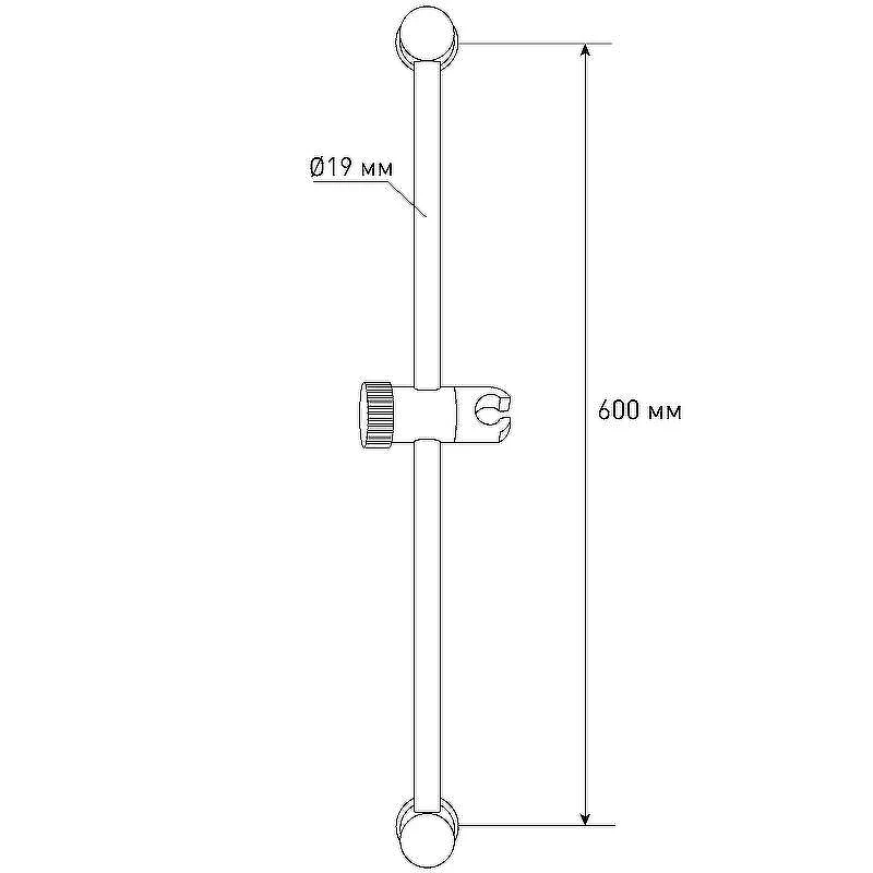 Душевая штанга Melodia della vita Standard Middle MKP20147P Хром