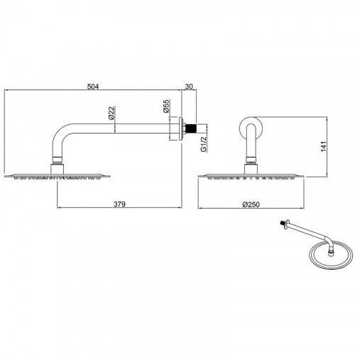 Верхний душ Allen Brau Priority 5.31017-00 Хром нержавеющая сталь на стену