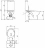 Унитаз компакт Cersanit Just 64073 (KO-JUS031-3/6-PL) с бачком и сиденьем Микролифт фарфор напольный