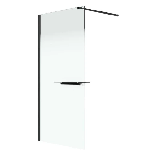 Душевая перегородка Niagara Nova 120 NG-582-12BLACK профиль Черный матовый стекло Белый градиент