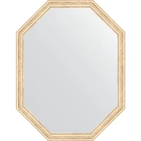 Зеркало Evoform Octagon 69x89 BY 7020 в багетной раме - Слоновая кость 51 мм стекло