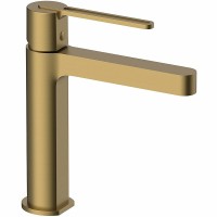 Смеситель для раковины Vincea Rondo VBF-1R1BG Брашированное золото латунь