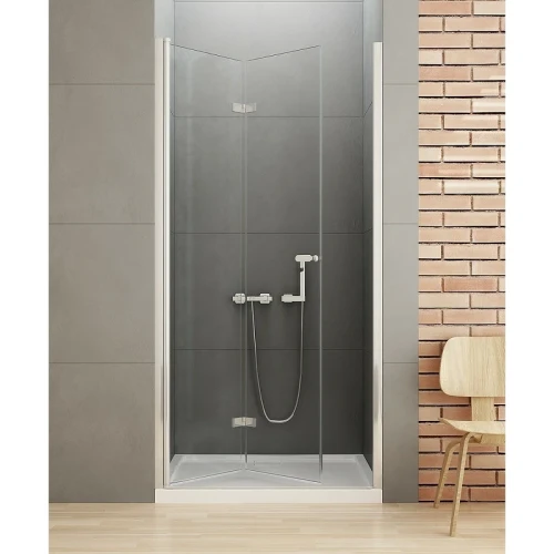 Душевая дверь New Trendy New Soleo Chrome 90 L D-0133A профиль Хром стекло прозрачное
