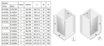 Душевая дверь New Trendy New Soleo Chrome 90 L D-0133A профиль Хром стекло прозрачное