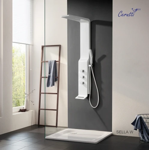 Душевая панель Ceruttispa Sella W CT8988 Белая глянцевая
