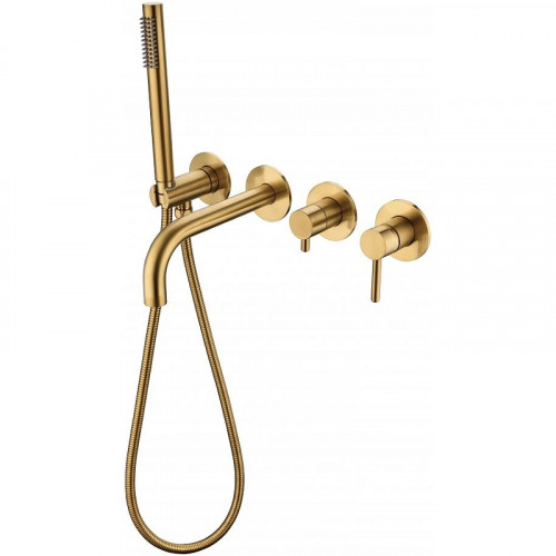 Смеситель для ванны Grocenberg GB5070GL Золото брашированное