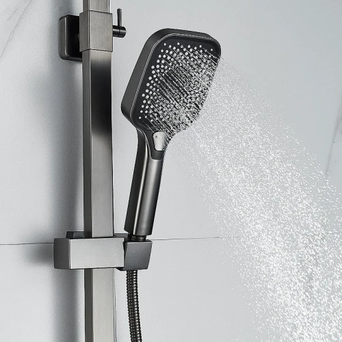 Душевая система Shevanik S7036T цвет Оружейная сталь