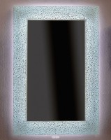 Зеркало Boheme Armadi Art NeoArt Aura 60 537 с подсветкой Белое МДФ / ЛДСП, стекло