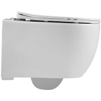 Комплект унитаза Vincea Evo Rimless VT1-34S с инсталляцией Tece Now 9400414 с сиденьем Микролифт и Черной матовой клавишей смыва фарфор подвесной