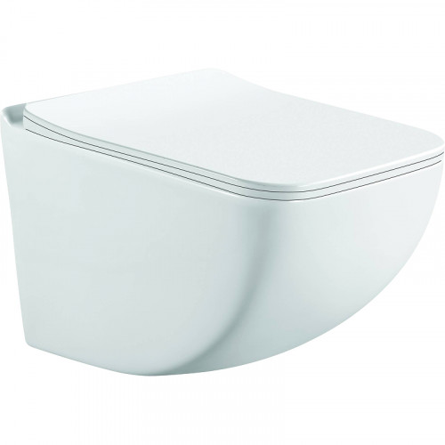 Унитаз CeramaLux K255 подвесной с сиденьем Микролифт фаянс подвесной