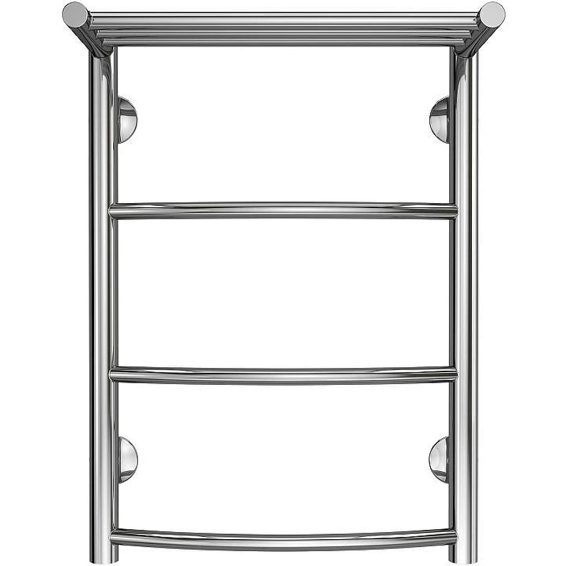 Водяной полотенцесушитель Azario Verona 400x600 П6 AZ04146P с полкой, нижнее/диагональное подключение, G 1/2 Хром