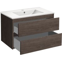 Тумба под раковину Vincea Gio 80 VMC-2G800RO подвесная R.Oak МДФ / ЛДСП