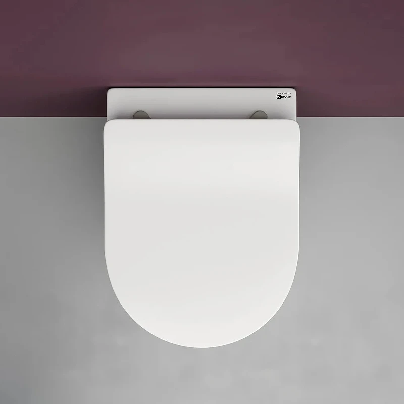 Комплект унитаза Ceramicanova Play CN3001 с инсталляцией Tece Profil 9400412 с сиденьем Микролифт и клавишей смыва Хром глянцевый фаянс подвесной