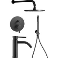 Комплект смесителей Paffoni Light KITLIG015NO071 Черный матовый латунь