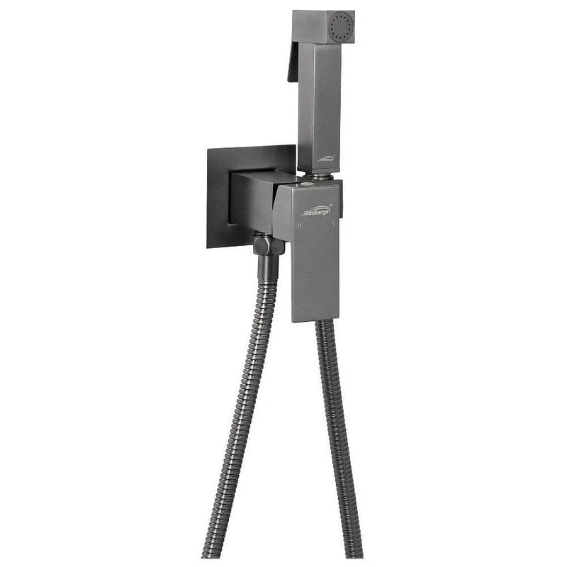 Гигиенический душ со смесителем Hansberge Cubito H3077BG цвет Графит