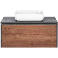Тумба под раковину Vincea Mesa 100 VMC-2MS100TB подвесная T.Oak  Beton МДФ / ЛДСП