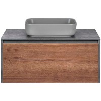 Тумба под раковину Vincea Mesa 100 VMC-2MS100TB подвесная T.Oak  Beton МДФ / ЛДСП