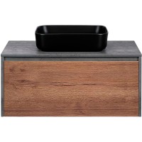 Тумба под раковину Vincea Mesa 100 VMC-2MS100TB подвесная T.Oak  Beton МДФ / ЛДСП