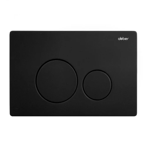 Комплект унитаза Abber Bequem AC1100MB-AC0105-AC0121MB-AC1150MB-AC0101P с сиденьем Микролифт и клавишей смыва цвет Черная матовая